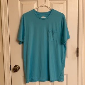 Old Navy Teal Short Sleeve T-shirt Open Front Pocket Cotton-blend Large